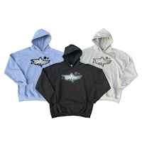 three hoodies with the word fly on them